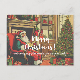 Weihnachtsgruß des alten Santa Feiertagspostkarte