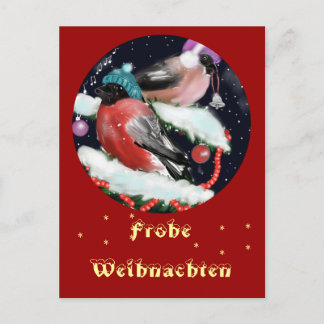 Weihnachtsgruss , Dompfaff Postkarte
