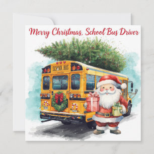 Weihnachtsgruß für den Schulbusfahrer Feiertagskarte