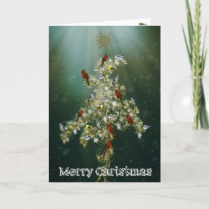Weihnachtsgruß-Karte Goldenrod und Schwangvögel Feiertagskarte