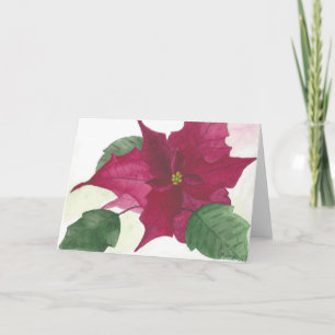 Weihnachtsgruß-Karten-Poinsettia mit Blumen Feiertagskarte