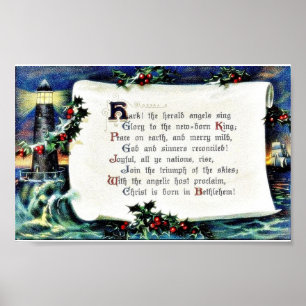Weihnachtsgruß mit den wishses geschrieben, poster