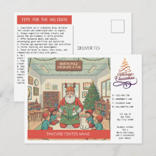 Weihnachtsgruß-Postkarte für die Kinderkrippe Feiertagspostkarte