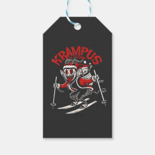 Weihnachtsgruß vom Krampus Weihnachts Teufel  Geschenkanhänger