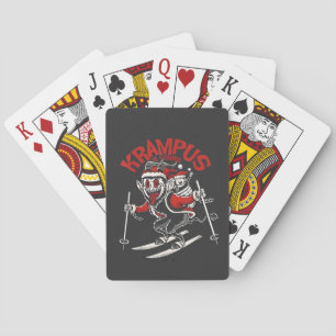Weihnachtsgruß vom Krampus Weihnachts Teufel Spielkarten