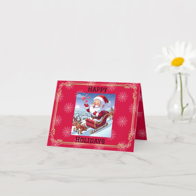 Weihnachtsgruß von Santa Karte (Kleines Gewächs)