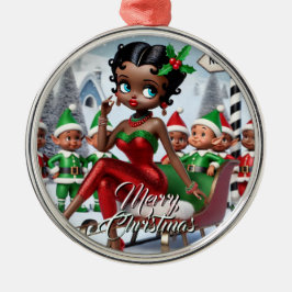 Weihnachtsgrüße am Nordpol Ornament Aus Metall