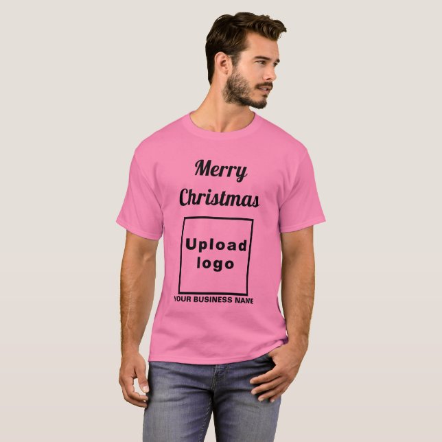 Weihnachtsgrüße am rosa T - Shirt (Vorne ganz)