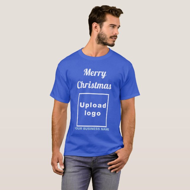 Weihnachtsgrüße am Royal Blue T - Shirt (Vorne ganz)