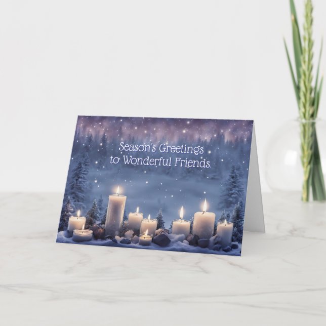Weihnachtsgrüße an Freund oder Freunde  Karte (Vorderseite)
