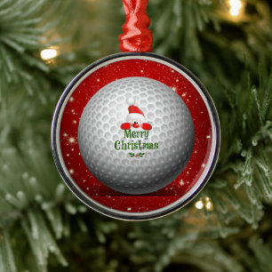 Weihnachtsgrüße an Golfer Ornament Aus Metall