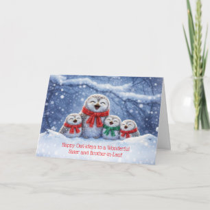Weihnachtsgrüße an Schwester und Schwager Karte