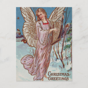 Weihnachtsgrüße Angel Feiertagspostkarte