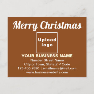 Weihnachtsgrüße auf brauner Postkarte