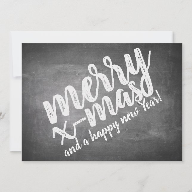 Weihnachtsgrüße auf dem Chalk Board (Vorderseite)