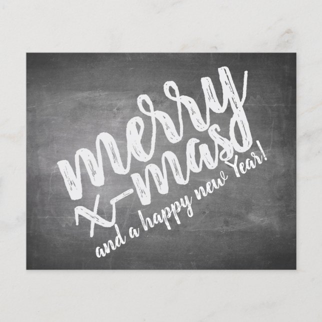 Weihnachtsgrüße auf dem Chalk Board (Vorderseite)