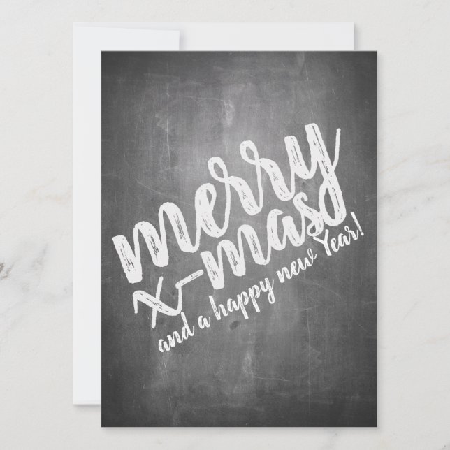 Weihnachtsgrüße auf dem Chalk Board (Vorderseite)