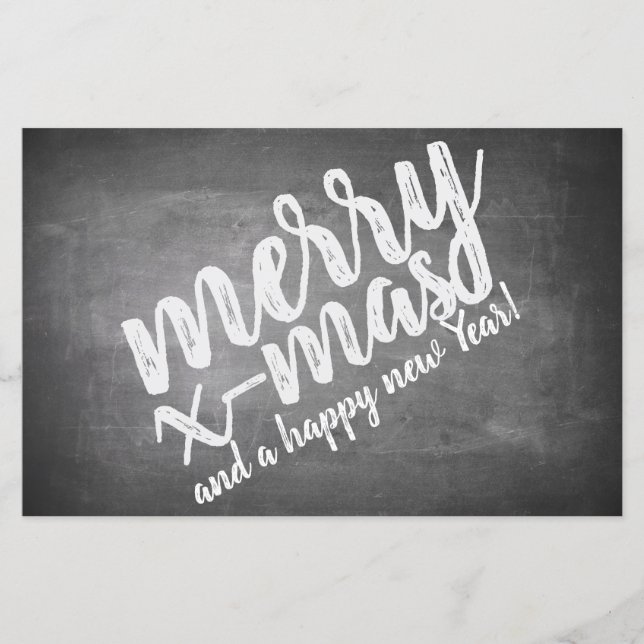 Weihnachtsgrüße auf dem Chalk Board (Vorderseite)