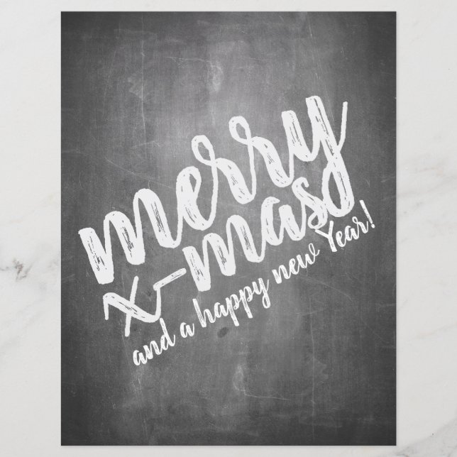 Weihnachtsgrüße auf dem Chalk Board (Vorderseite)
