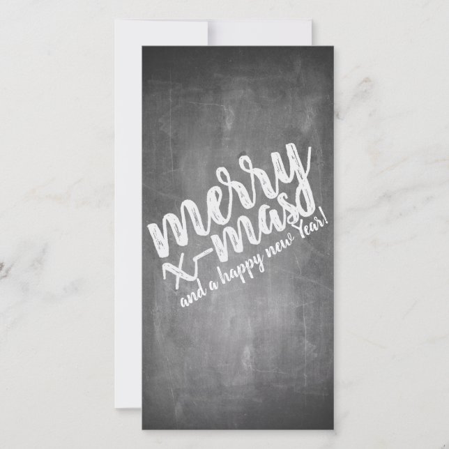 Weihnachtsgrüße auf dem Chalk Board (Vorderseite)