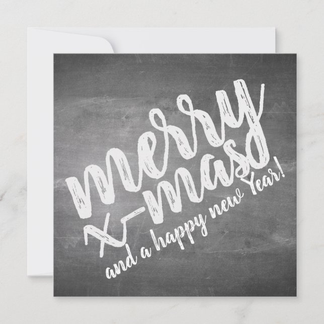 Weihnachtsgrüße auf dem Chalk Board (Vorderseite)