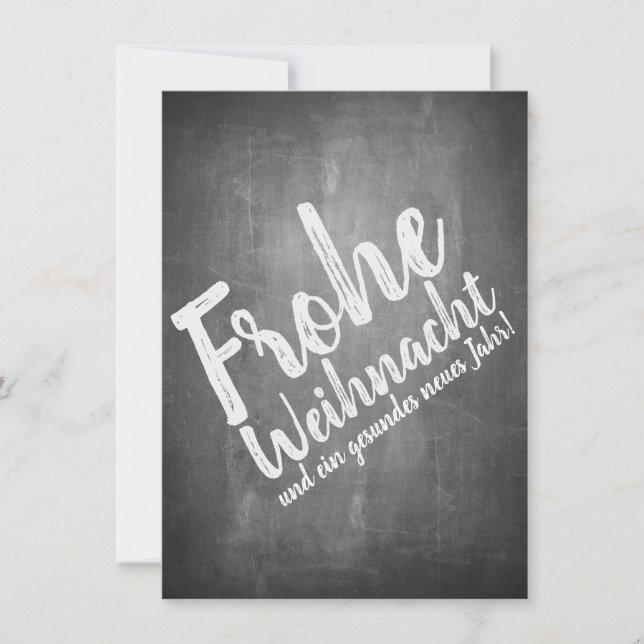 Weihnachtsgrüße auf der Kreidetafel (Vorderseite)
