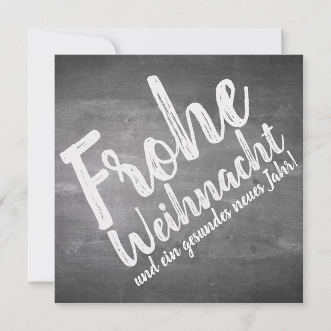 Weihnachtsgrüße auf der Kreidetafel (Vorderseite)