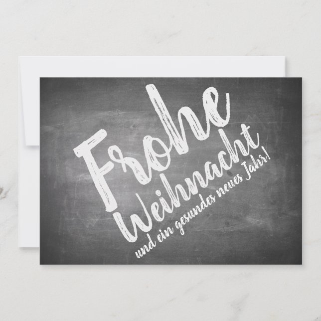 Weihnachtsgrüße auf der Kreidetafel (Vorderseite)