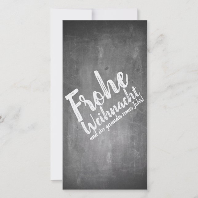 Weihnachtsgrüße auf der Kreidetafel (Vorderseite)