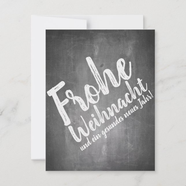 Weihnachtsgrüße auf der Kreidetafel (Vorderseite)