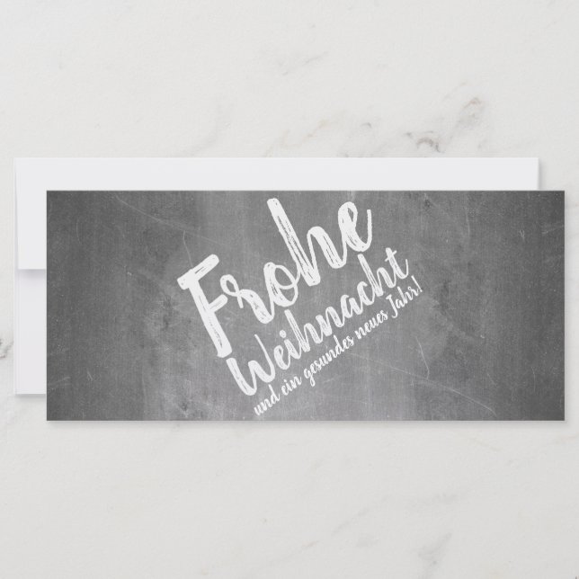 Weihnachtsgrüße auf der Kreidetafel (Vorderseite)