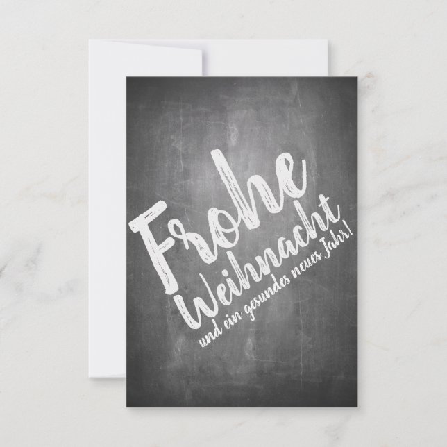 Weihnachtsgrüße auf der Kreidetafel (Vorderseite)