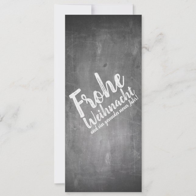 Weihnachtsgrüße auf der Kreidetafel (Vorderseite)