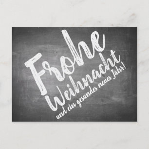 Weihnachtsgrüße auf der Kreidetafel Feiertagspostkarte