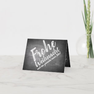 Weihnachtsgrüße auf der Kreidetafel Karte