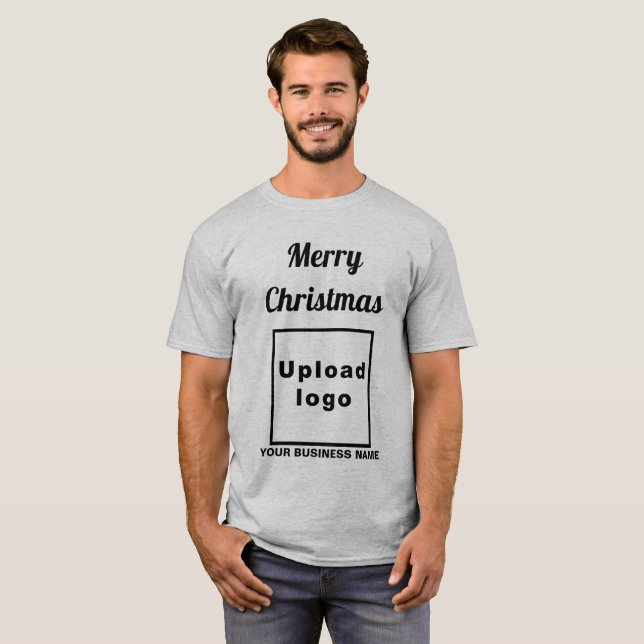 Weihnachtsgrüße auf grauem T - Shirt (Vorne ganz)