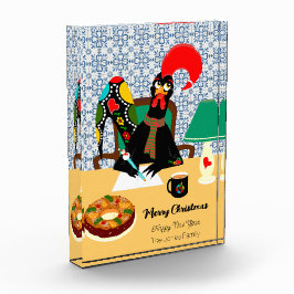 Weihnachtsgrüße aus dem portugiesischen Rooster Fotoblock