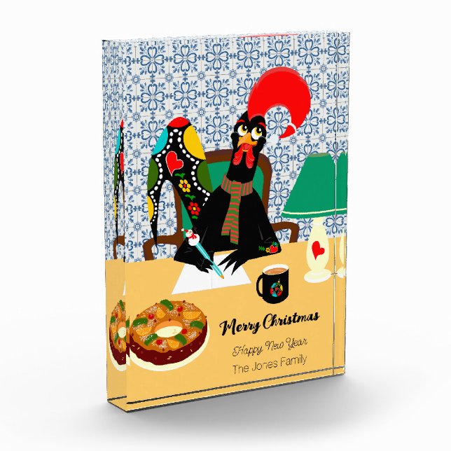 Weihnachtsgrüße aus dem portugiesischen Rooster Fotoblock (Links)