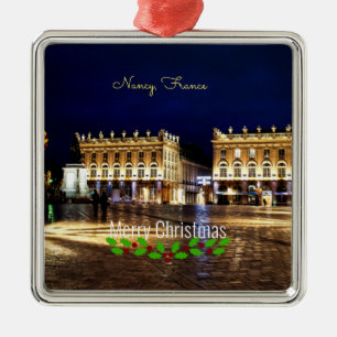 Weihnachtsgrüße aus Nancy, Frankreich Ornament Aus Metall