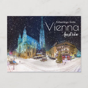 Weihnachtsgrüße aus Österreich Postkarte Christmas