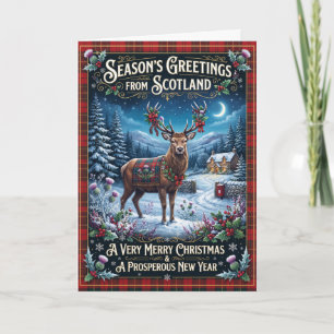 Weihnachtsgrüße aus Schottland Weihnachtskarte Karte