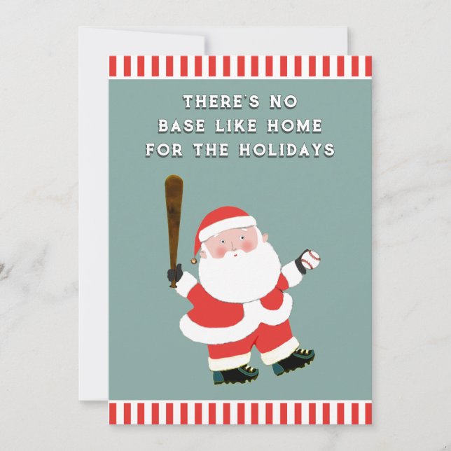 Weihnachtsgrüße Baseball Karten (Vorderseite)