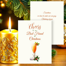 Weihnachtsgrüße beste Freundin Peach Bellini
