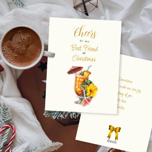 Weihnachtsgrüße Bester Freund Tropical Cocktail Feiertagskarte