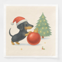 Weihnachtsgrüße Dackel Paper Napkin Serviette