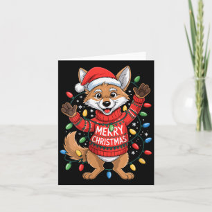 Weihnachtsgrüße Damen Fuchs Festlicher Wald Winter Karte