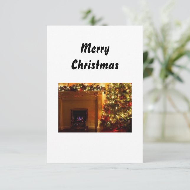 Weihnachtsgrüße Dankeskarte (Stehend Vorderseite)