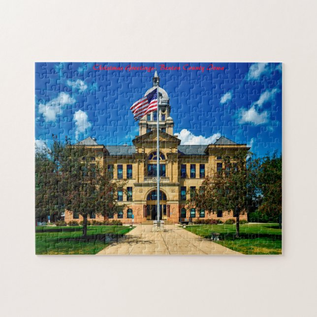 Weihnachtsgrüße - Davenport Iowa Puzzle (Horizontal)