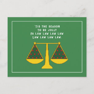 Weihnachtsgrüße der Anwaltskanzlei Postkarte