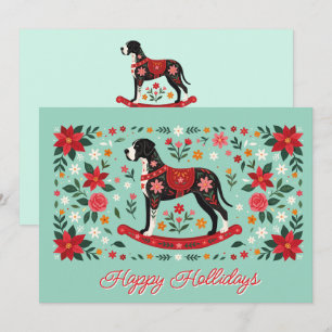 Weihnachtsgrüße der Deutschen Doggen Feiertagskarte
